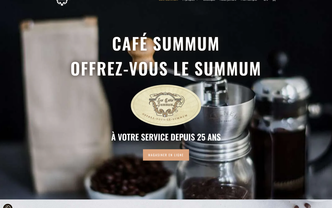 Nouvelle boutique en ligne pour Café Summum