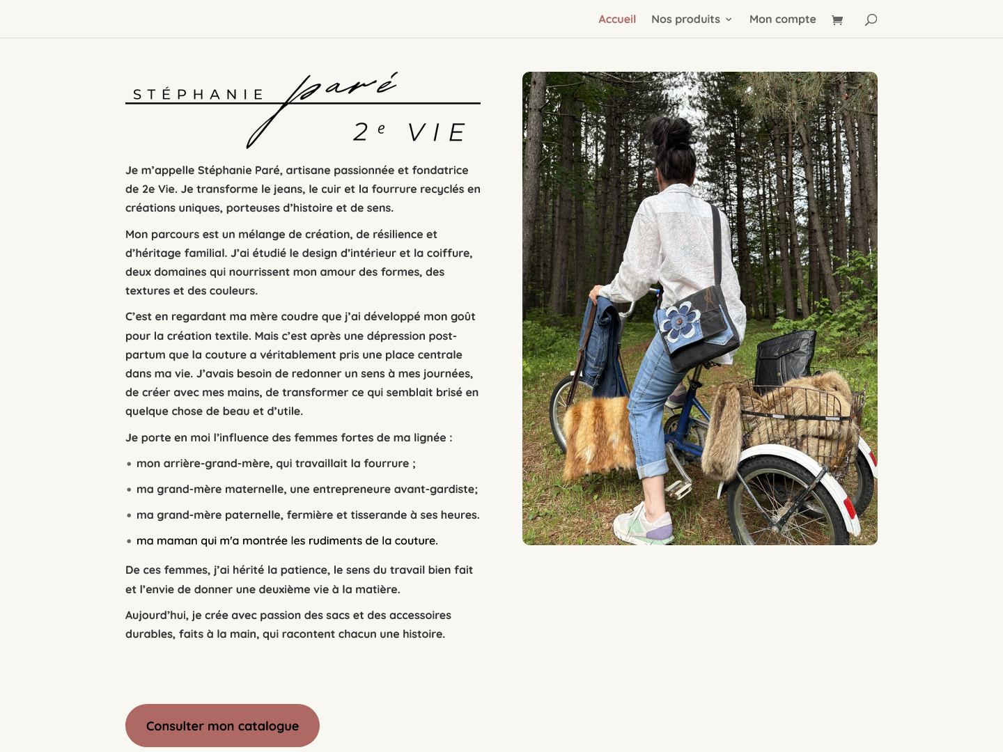 Boutique en ligne pour Stéphanie Paré – 2e vie