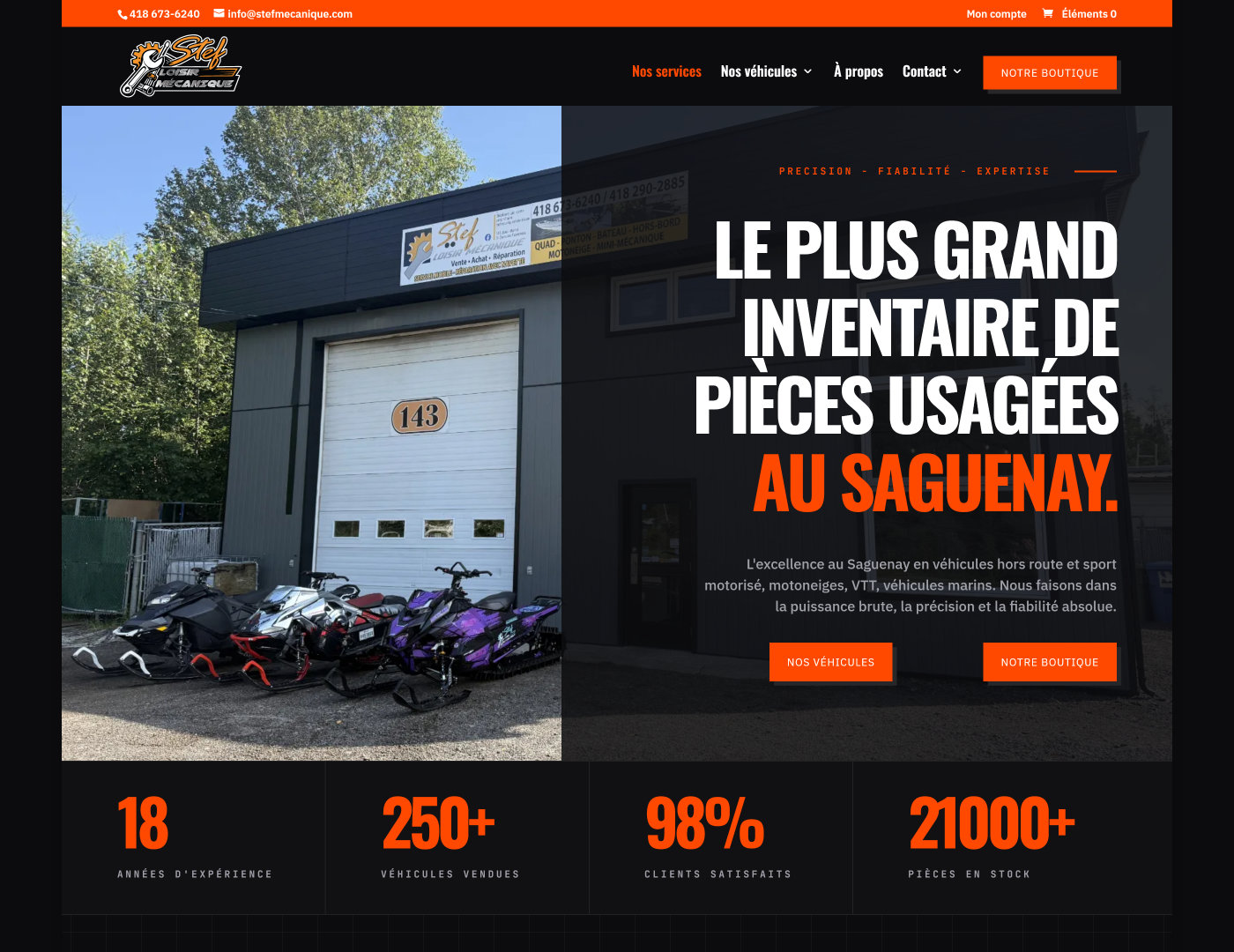 Stef Loisir Mécanique passe à la vitesse supérieure avec son tout nouveau site web